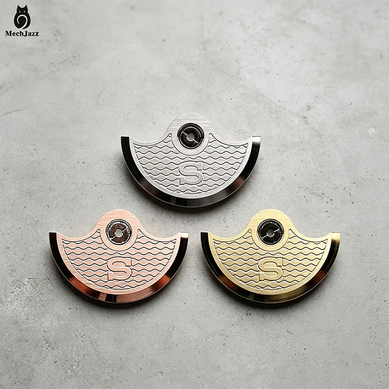 Wave‑Pattern S‑Logo Engraved Automatic Rotor, Compatible with NH34, NH35, NH36, NH38, NH39, 4R, 6R,  Movements, Watch Mod Rotor