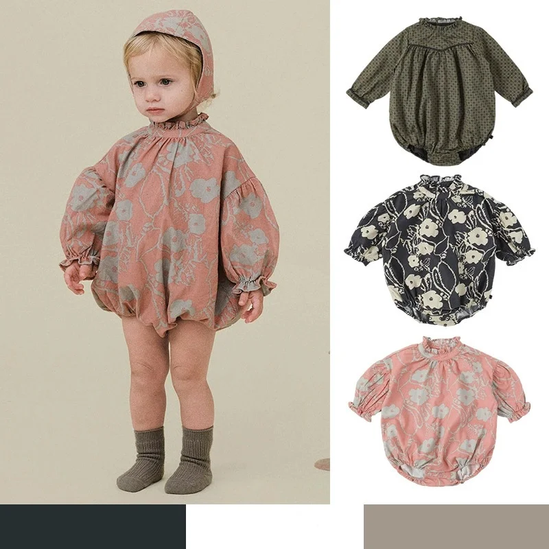 

Autumn Winter New Baby Cotton Corduroy Long Sleeve Triangle Crawler Clothing Printed Casual Baby Triangle Crawler Clothing