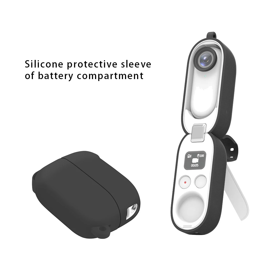 Sportcamera Batterij Beschermer Case Verwijderbare Anti-Kras Guard Zwart