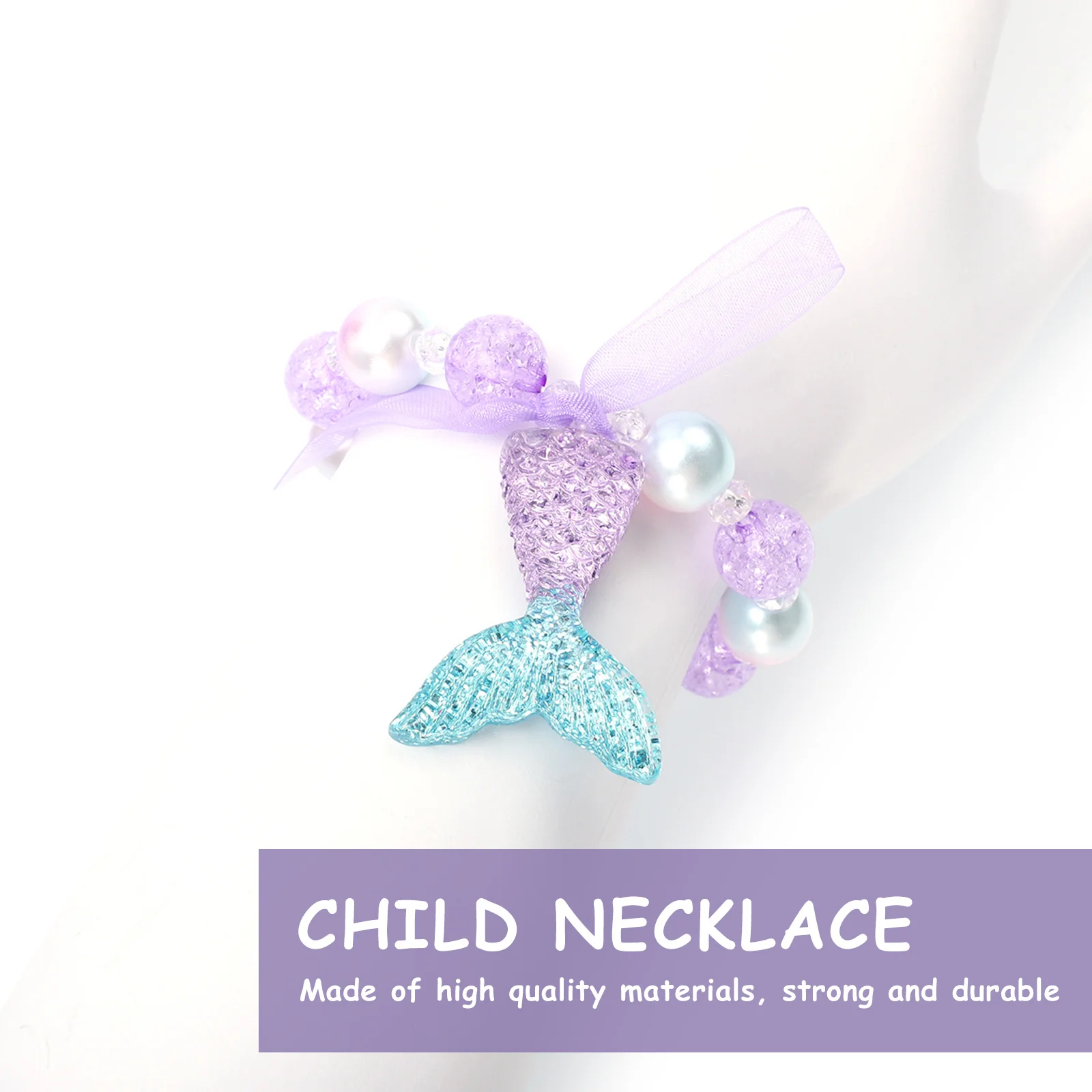 

Mermaid Tail Pearl Necklace Decoration Creative Kids Jewelries Decorations Jewelry Kit Accessories Resin Pendant Child