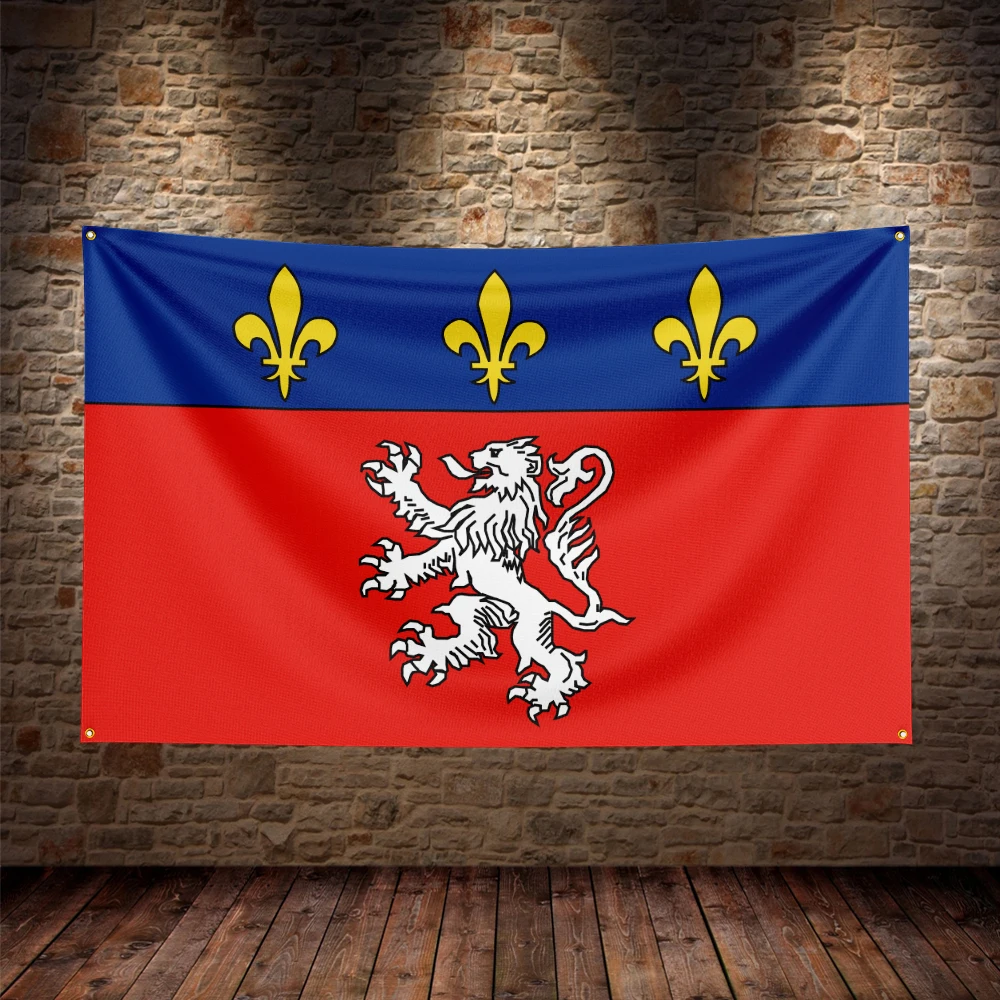 

3X5Ft Lyonnais Flag French Region Flag For Decor