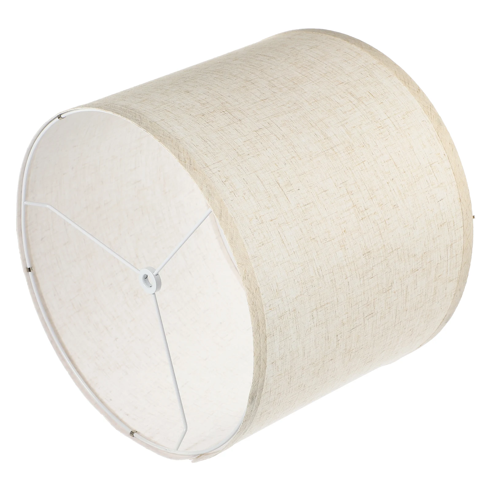 

Linen Round Lampshade Manganese Steel Buckle Detachable Table Floor Light Covers Bedroom Living Room Home Cloth Lamp Cover