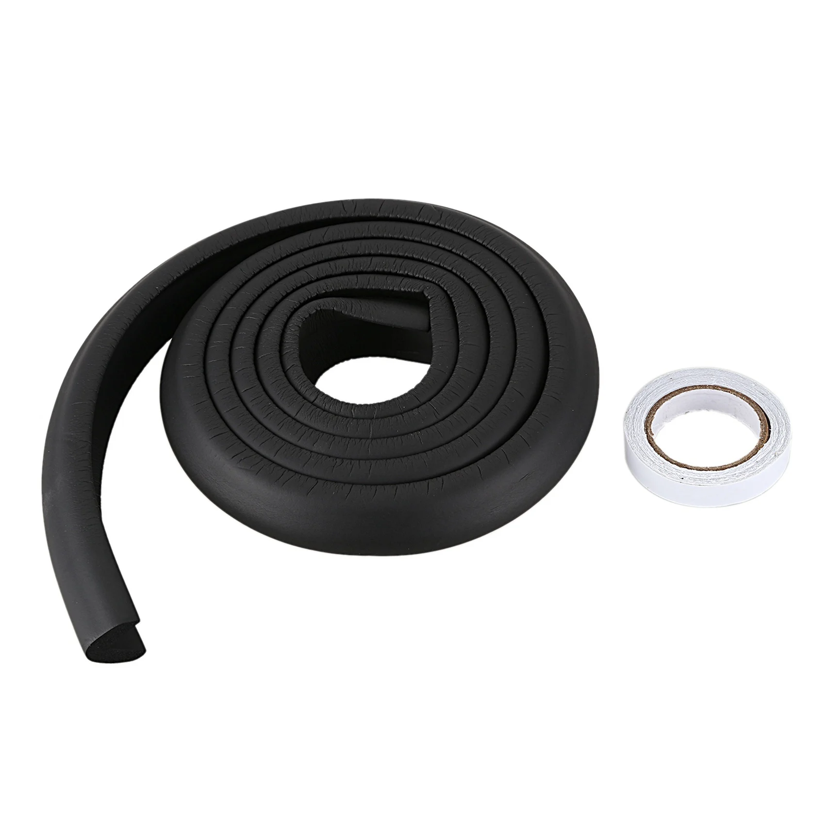 AS96-2Pcs 2M حماية الأطفال شريط حماية الطاولة منتجات سلامة الطفل (أسود)