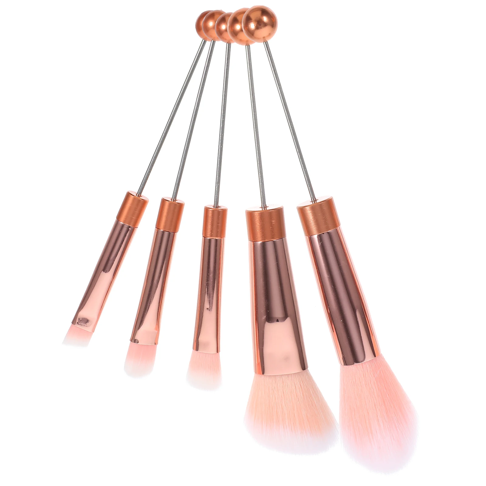 

5Pcs Makeup Brush Set Women Eye Shadow Blush Loose Powder Brushes Portable Precision Tools for Professional Use