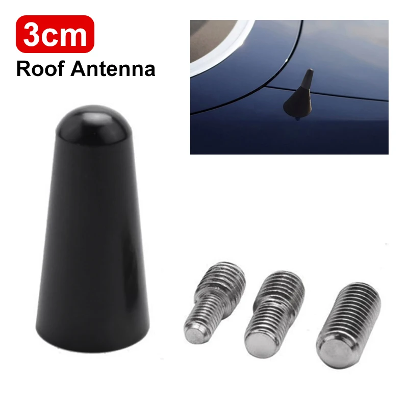 3cm Roof Mount Antenna Universal Short Pole Antennas Adapter Radio Foot M4 M5 M6 Thread Adapter Vehicle Accessories 자동차 용품
