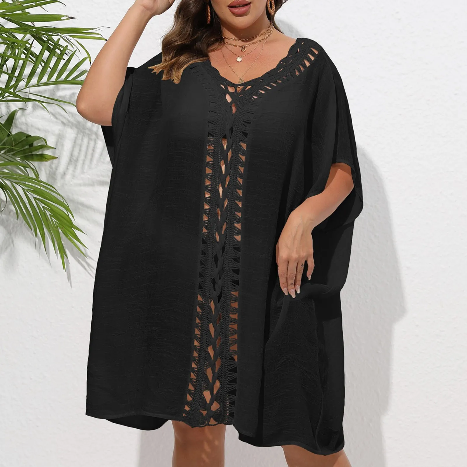 

2024 New Beach Dress For Swimwear Swimsuit Women Summer Cover-Ups Beachwear Bathing Suit Bikini Cover Up Dresses Pareo Sarong