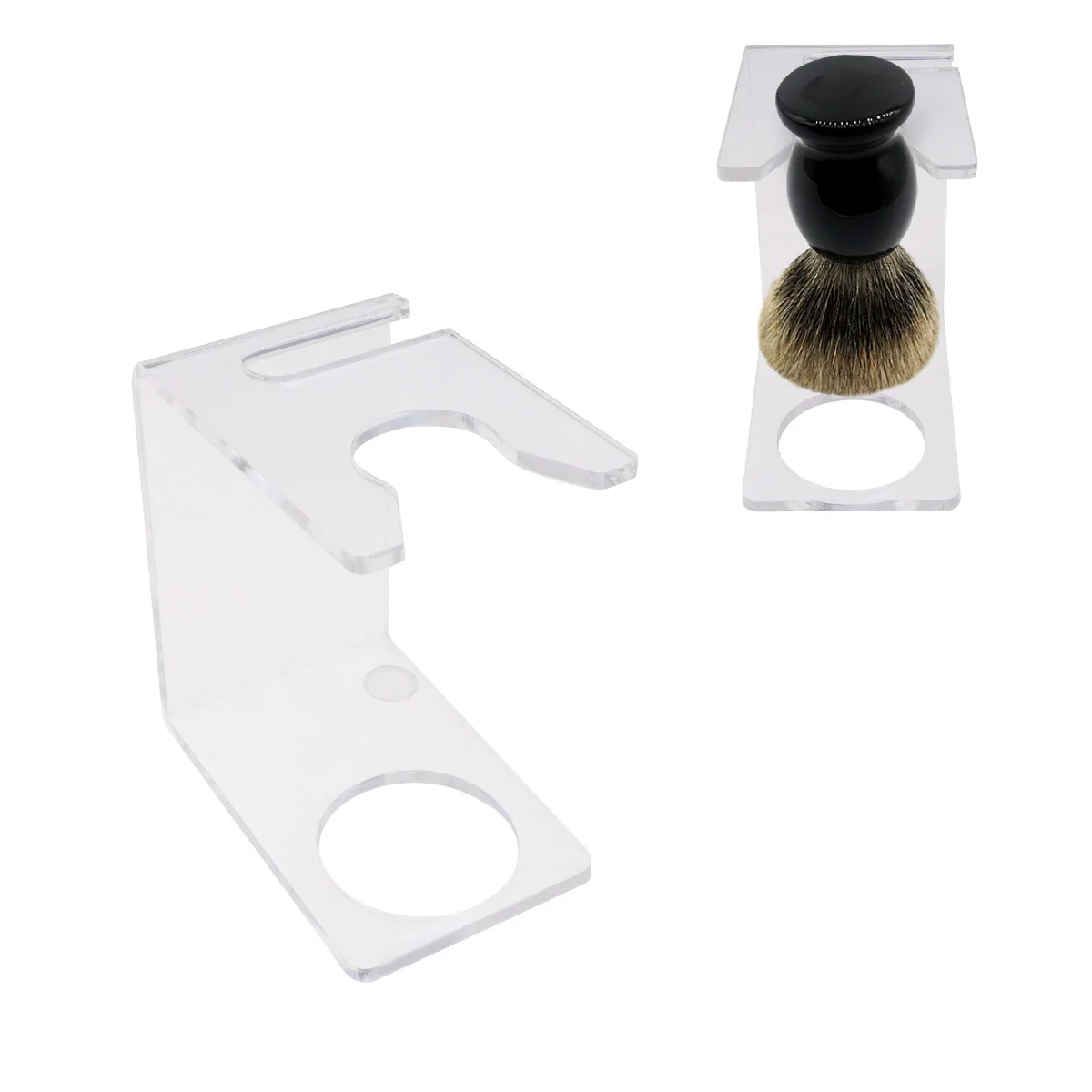 حامل فرشاة الحلاقة للرجال، حامل أكريليك، دعامة فرشاة الحلاقة المعلقة للحلاقة الرطبة، منظم صالون الحلاقة المنزلي المتين