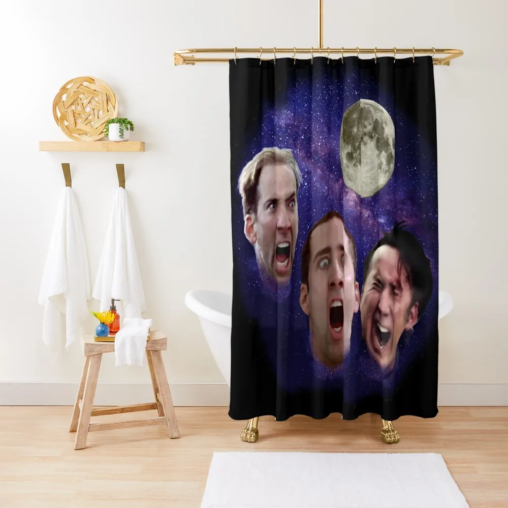 

Three Cage Moon Shower Curtain Anti-Mold Waterproof Shower Bathroom Decor Luxury Bathroom Shower Bath Curtain