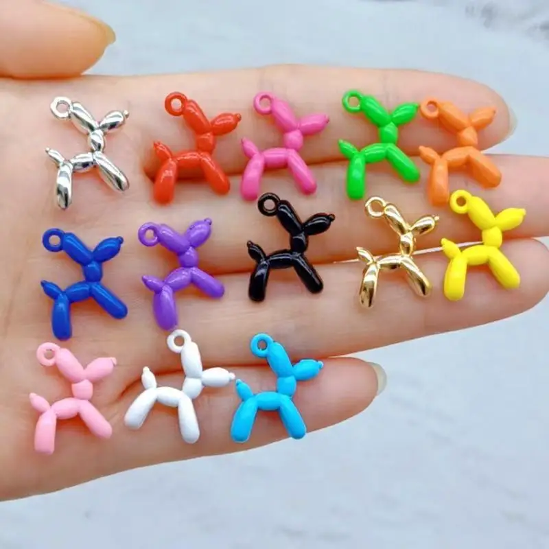 

30 шт./лот, кулон из сплава, кулон, запеченная краска, красочный воздушный шар, собака, любовь, аксессуары «сделай сам», браслет, ожерелье, брелок