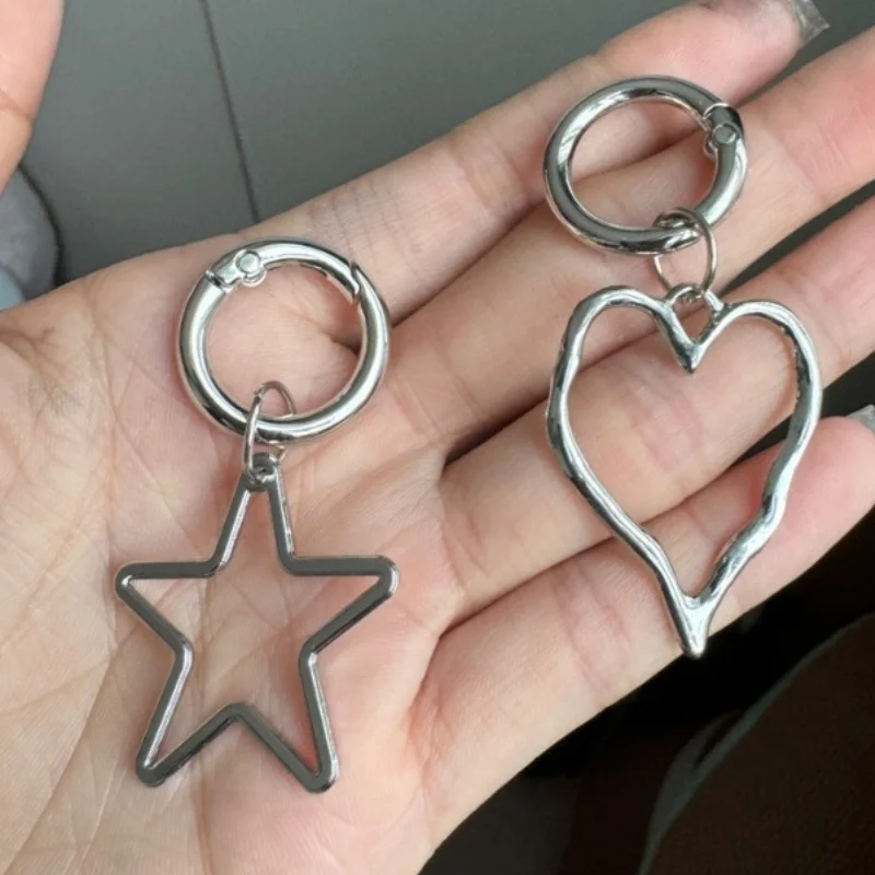 Unique Heart Star Shaped Keychain Elegant Sweet Keychain Pendant Exquisite Fashion Backpack Decoration Shoes Accessories Gifts