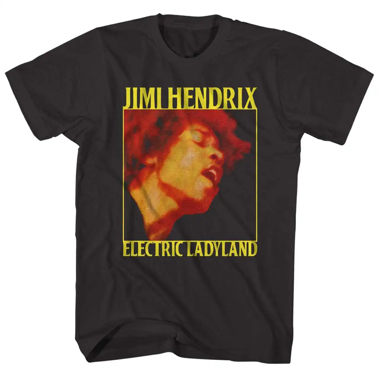 Camiseta retrato Jimi Hendrix, músico de rock, 100% algodão, camiseta gráfica masculina e feminina, verão, streetwear, top