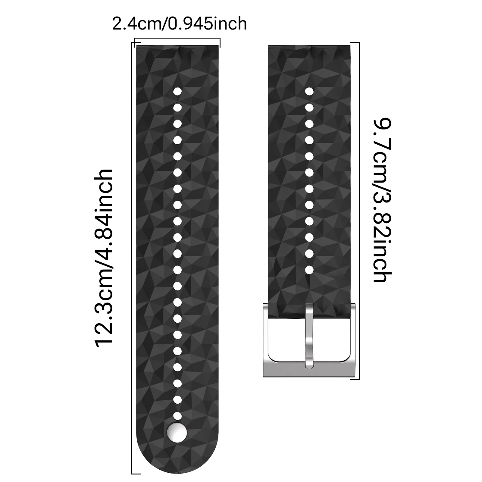 24mm Outdoor Breathable Sports Silicone Strap Band For Suunto 7/ 9 /D5 Spartan Wrist HR Baro Smart Watch Replacement Watchband