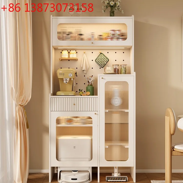 

Cream Wind Cave Board Housekeeping Cabinet Sweeping Robot Locker Vacuum Cleaner Storage Cabinet Living Room