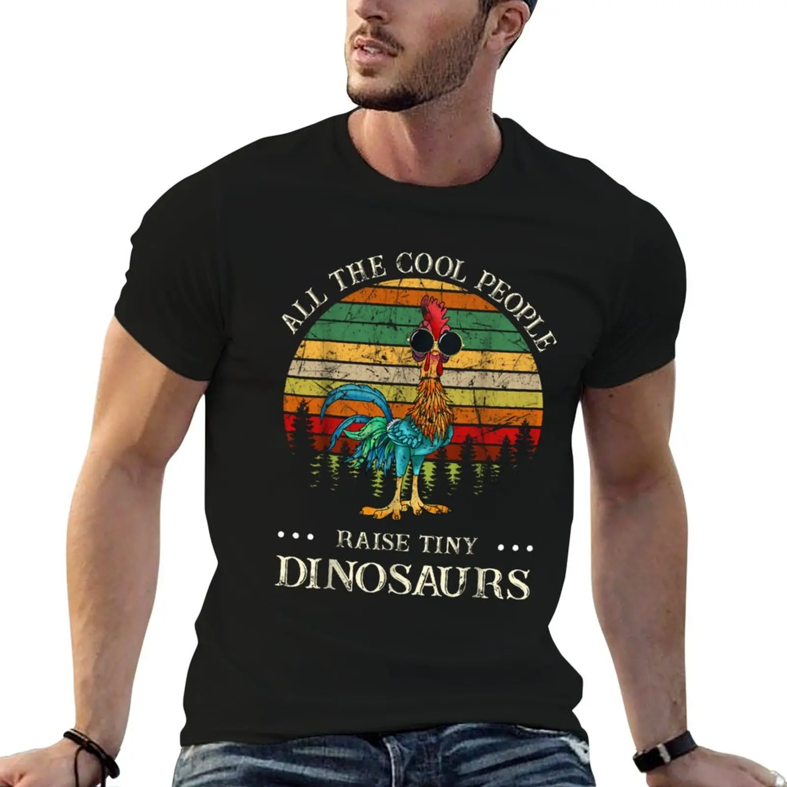 

All The Cool People Raise Tiny Dinosaurs T-Shirt black cotton t-shirt plain for man package t shirts for man pack cotton T-Shirt