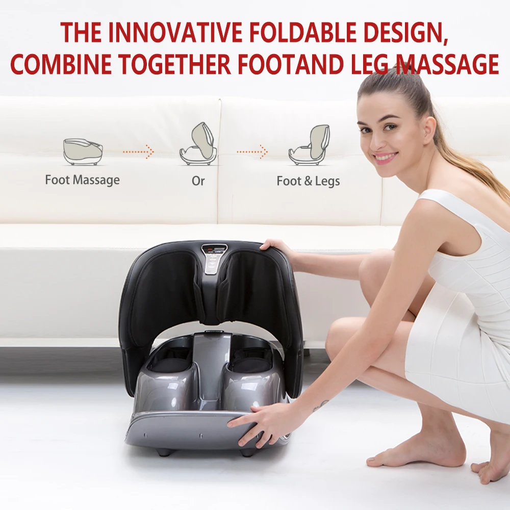 مدلك قدم شياتسو كهربائي قابل للطي مع ضغط الهواء وأسطوانة تهتز 55 وات DC24V