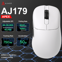 Ajazz AJ179 Apex PAW3950 Wireless Gaming Mouse with RGB Charging Dock, Computer Macro Mouse Gamer,Lightweight Ergonomic PC Mice