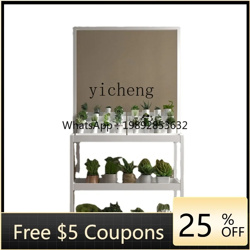 

ZZ Zf Succulent Jardiniere Balcony Storage Floor Multi-Layer Iron Simple Immersion Basin Plate