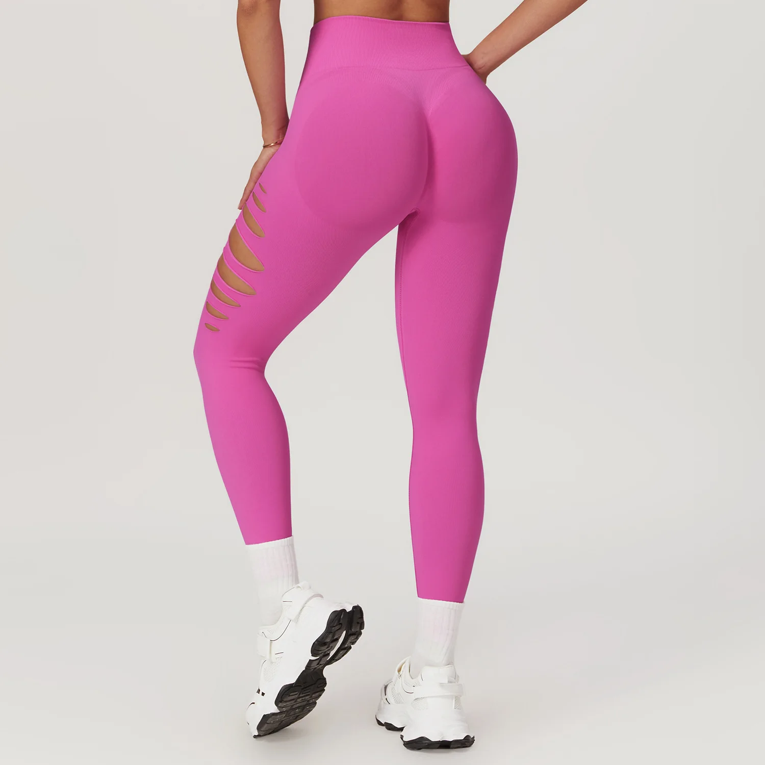 Seamless Yoga Pants Hollowing Out High Waist Workout Leggings Women Fitness Leggings Running Tights Sports Leggings Gym Clothing