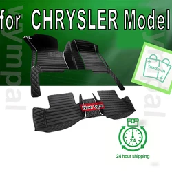 Leather Car Floor Mats For CHRYSLER Pacifica PT Cruiser Sebring Town and Country Fifth Avenue concorde Crossfire Car accessories