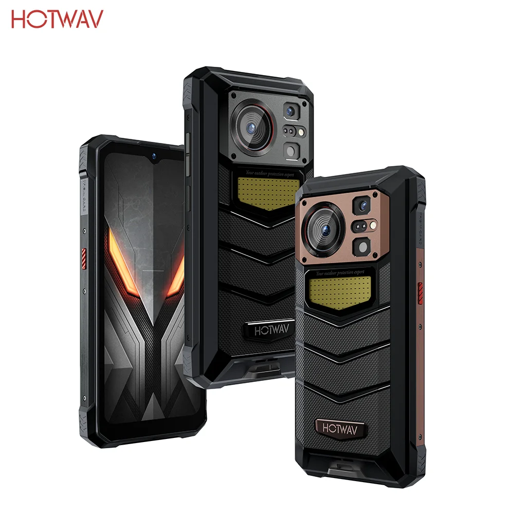 HOTWAV W11 Rugged Phone 20800mAh 280LM Flashlight 6.6'' FHD+ Smartphone 33W 24MP Night Vision WIFI/OTG/GPS/NFC Mobile Phone