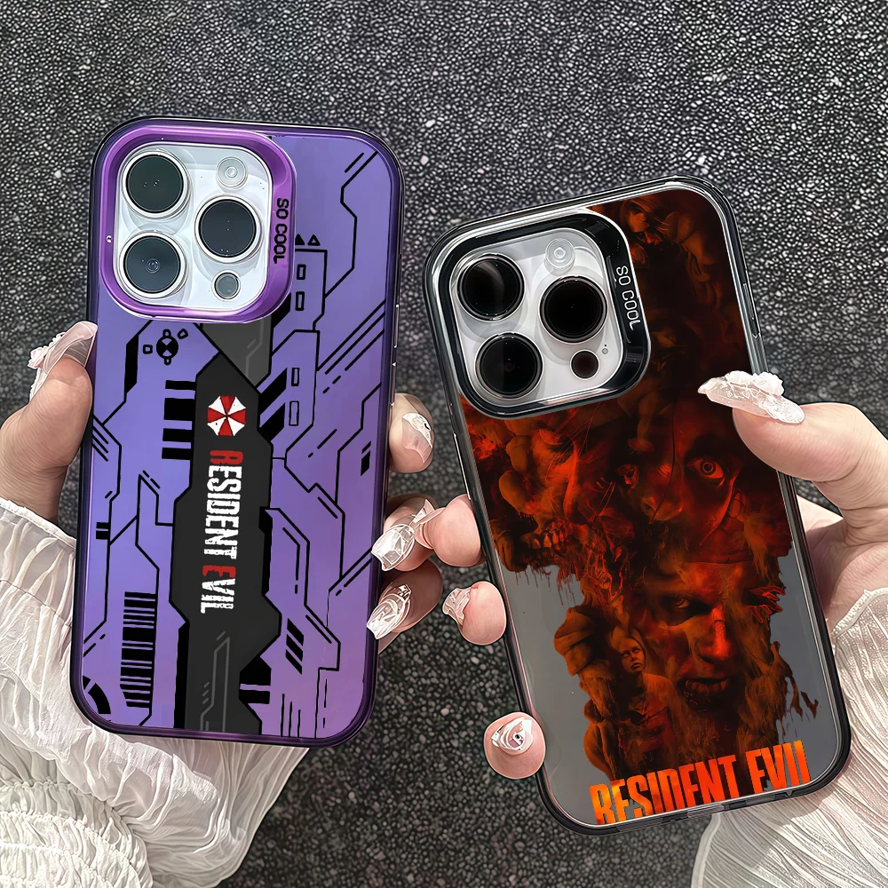 

Game R-Resident E-Evil Phone Case For IPhone 12 11 13 14 15 16 17Max Pro Plus Mini Protective IMD Color Cover