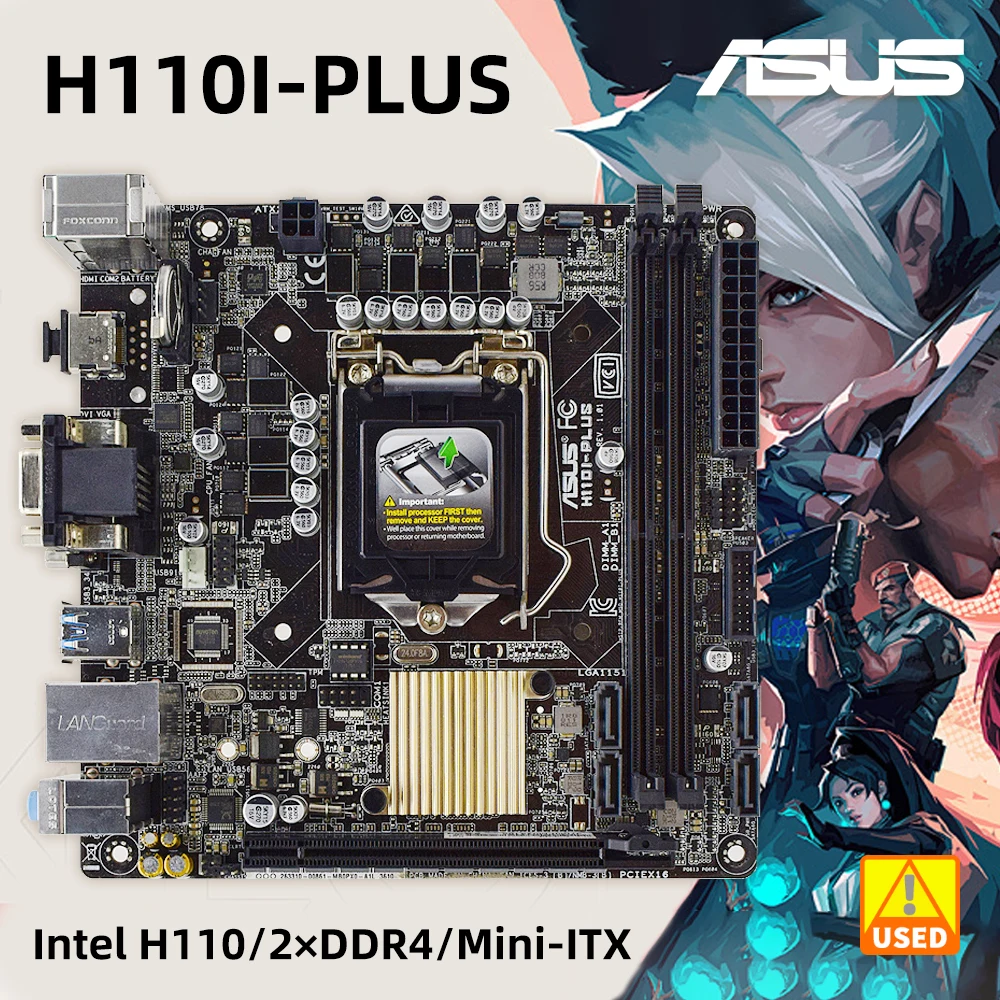 

H110I-PLUS ASUS H110 Motherboard Mini ITX Form Factor LGA 1151 Socket Supports 6th Gen Core i3 i5 i7 Processor 2x DDR4 Max. 32GB