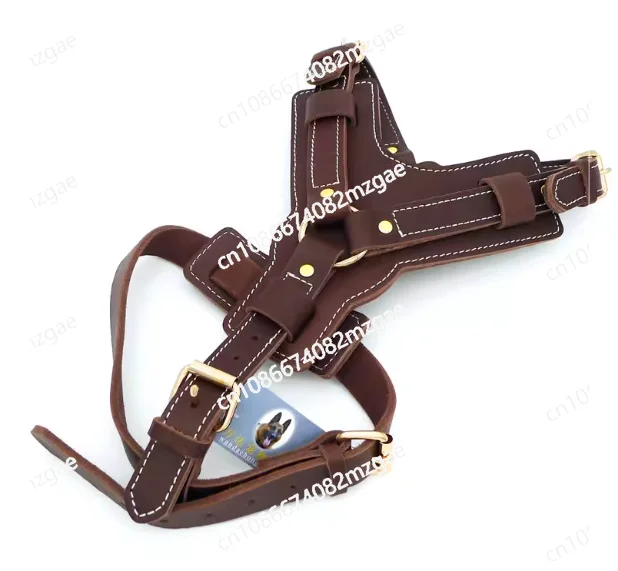 

Y-образная шлейка для собак из натуральной кожи, регулируемая шея, грудь, устойчивая к вытягиванию, прочная для больших собак, натуральная кожа ручной работы