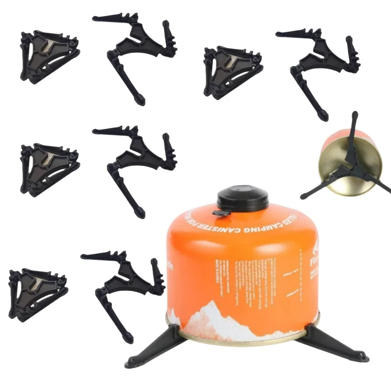 나일론 가스 캐니스터 스탠드, 접이식 야외 가스 탱크 브래킷, 캠핑 스토브 병 스탠드, 범용 삼각대 캐니스터 스탠드, 1-10 개