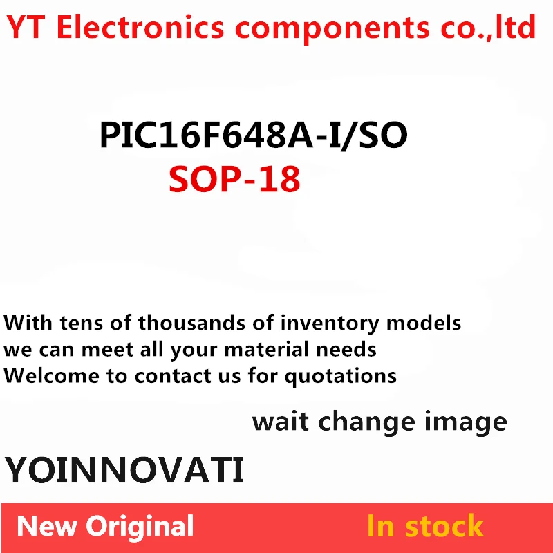 

10pcs/lot PIC16F648A-I/SO PIC16F648A MCU 8BIT 7KB SOP-18