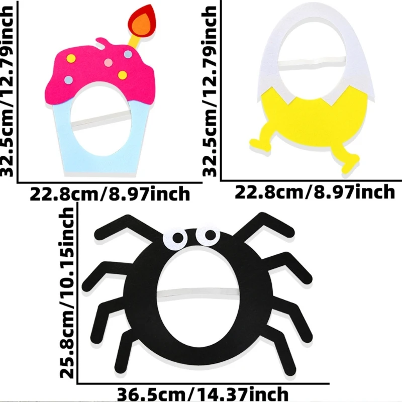 A3PB 어린이 파티 공급 코스프레 학교 이벤트 마스크를위한 사랑스러운 동물 마스크 헤드 기어