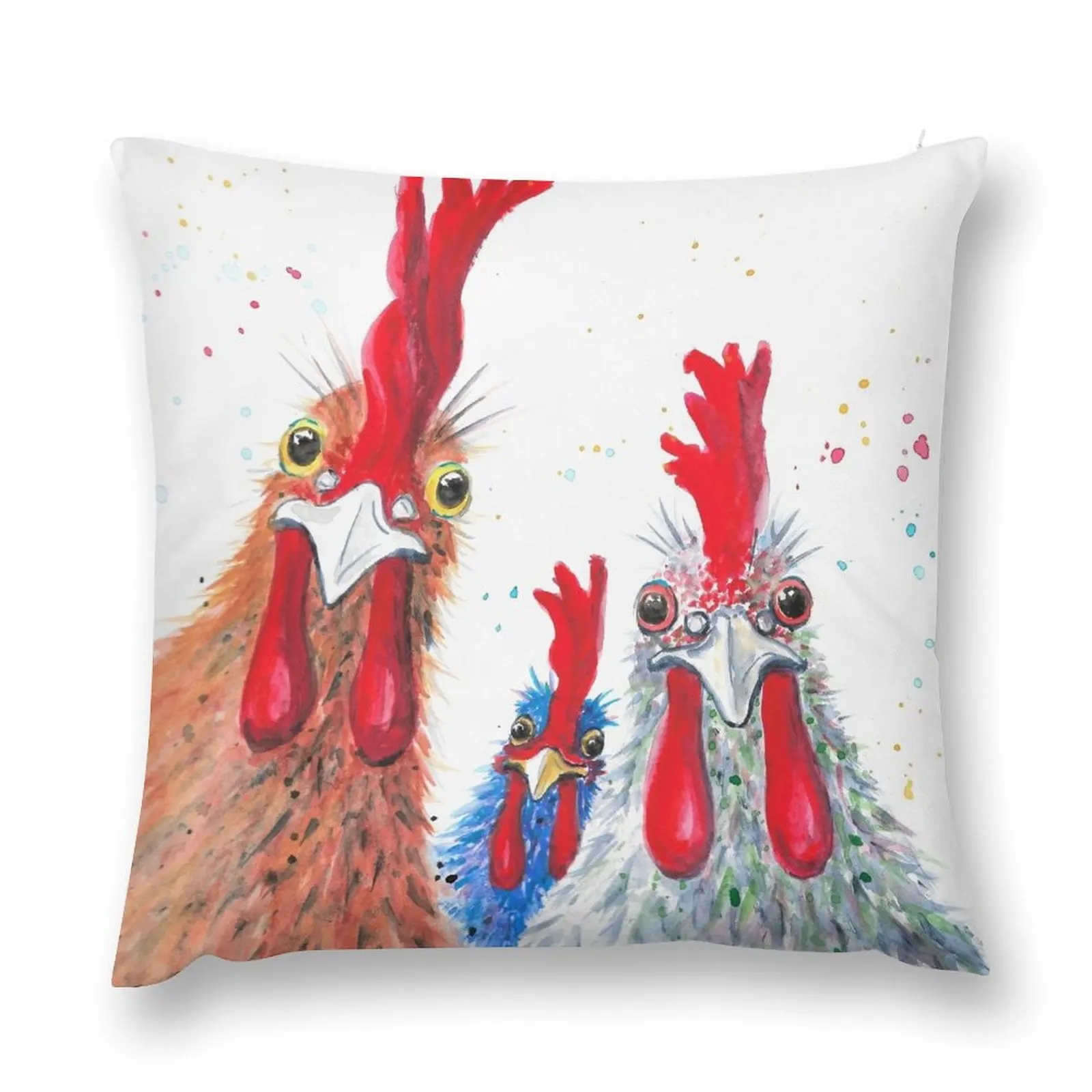 

Chicken Ladies, Hen, Chicken, Rooster, Bird Throw Pillow Luxury Sofa Cushions Throw Pillow Covers pillow