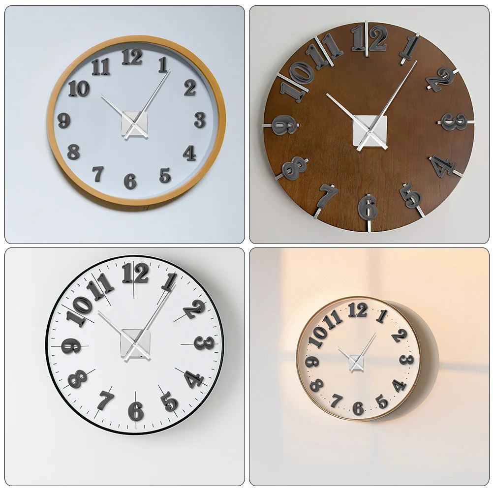 2 Sets Clock Number Plate Faces for Making Wind-up Kit Figures Adhesive Digital Wall Arab