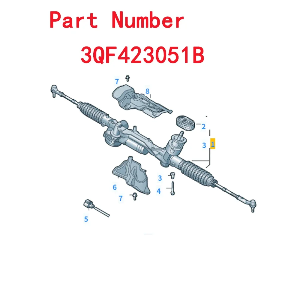 

Для VOLKSWAGEN ATLAS CROSS SPORT 2020-2025: Мотор рулевого механизма (рейки) с ГУР, OEM 3QF423051B