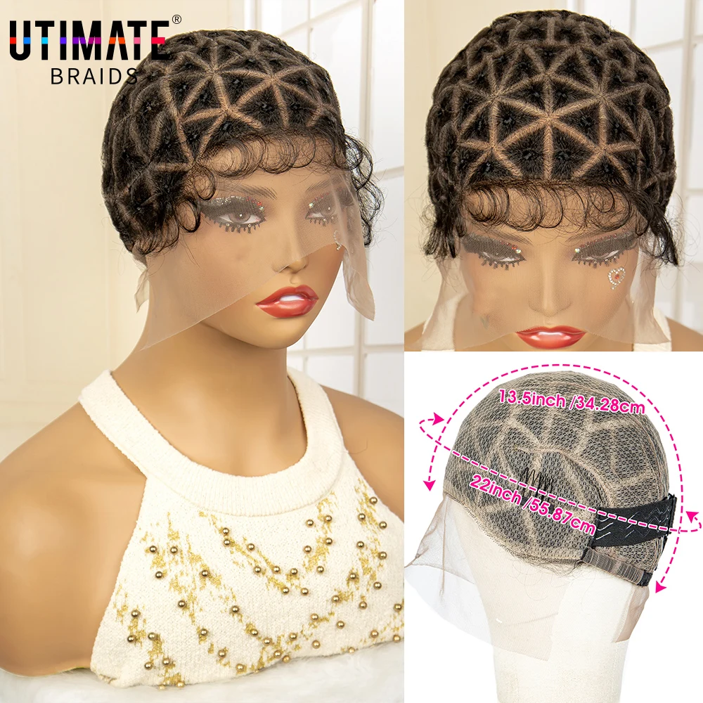 Braided Wig Cap for Box Braids Crochet Braids DIY Wig Cap Full Bouble Lace Braided Wig with Baby Hair Suitable Lace