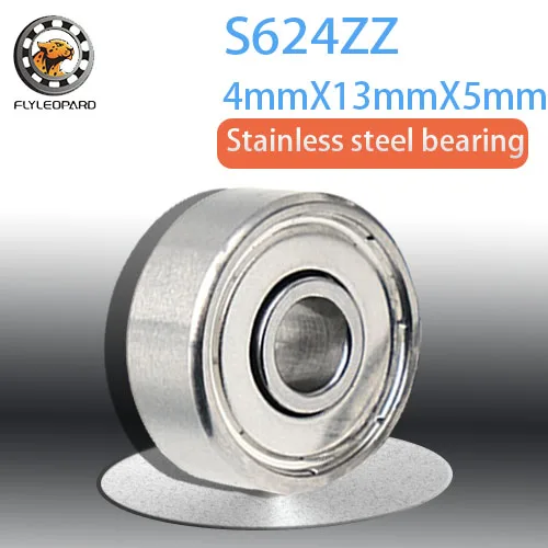 

10Pcs S624ZZ Shielded Miniature Ball Bearing 4x13x5mm Stainless Steel High Speed Low Noise for RC Cars Drones