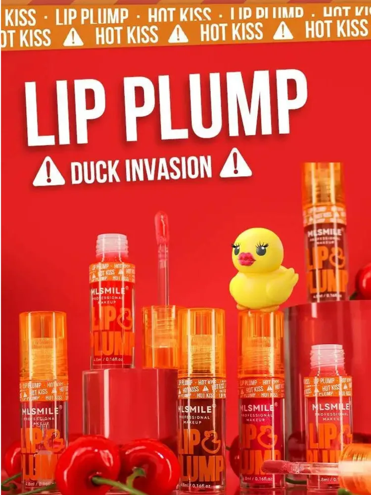

MLSMILE Duck Plump Oil Moisturizing Mirror Water Nature Long-Lasting Gloss Pearl Lip Glaze 2025 New