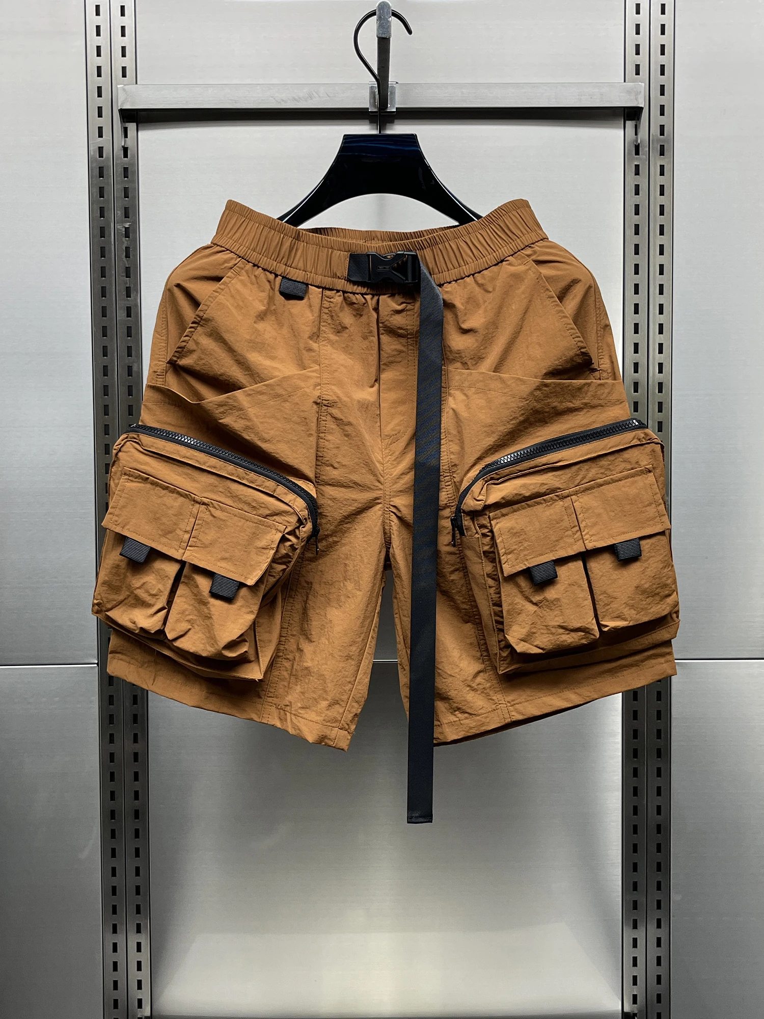 

Летние тонкие уличные рабочие шорты с множеством карманов, свободные, прямого кроя, длиной до колена, дышащие, удобные, молодежные