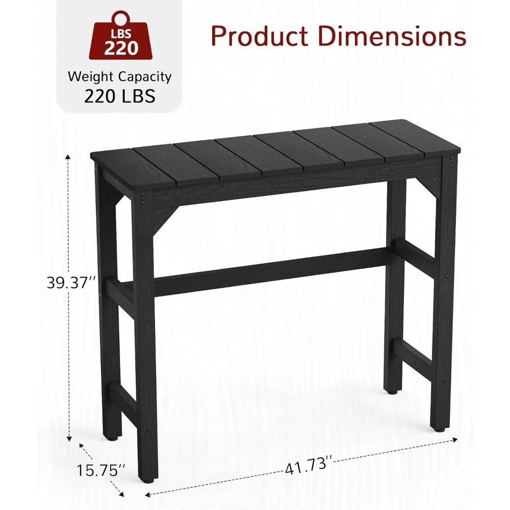 Bar Stools Set of 2, All-Weather Outdoor Barstools, 400 lbs Weight Support, Easy to Clean and Care, for Bar, Kitchen Counter