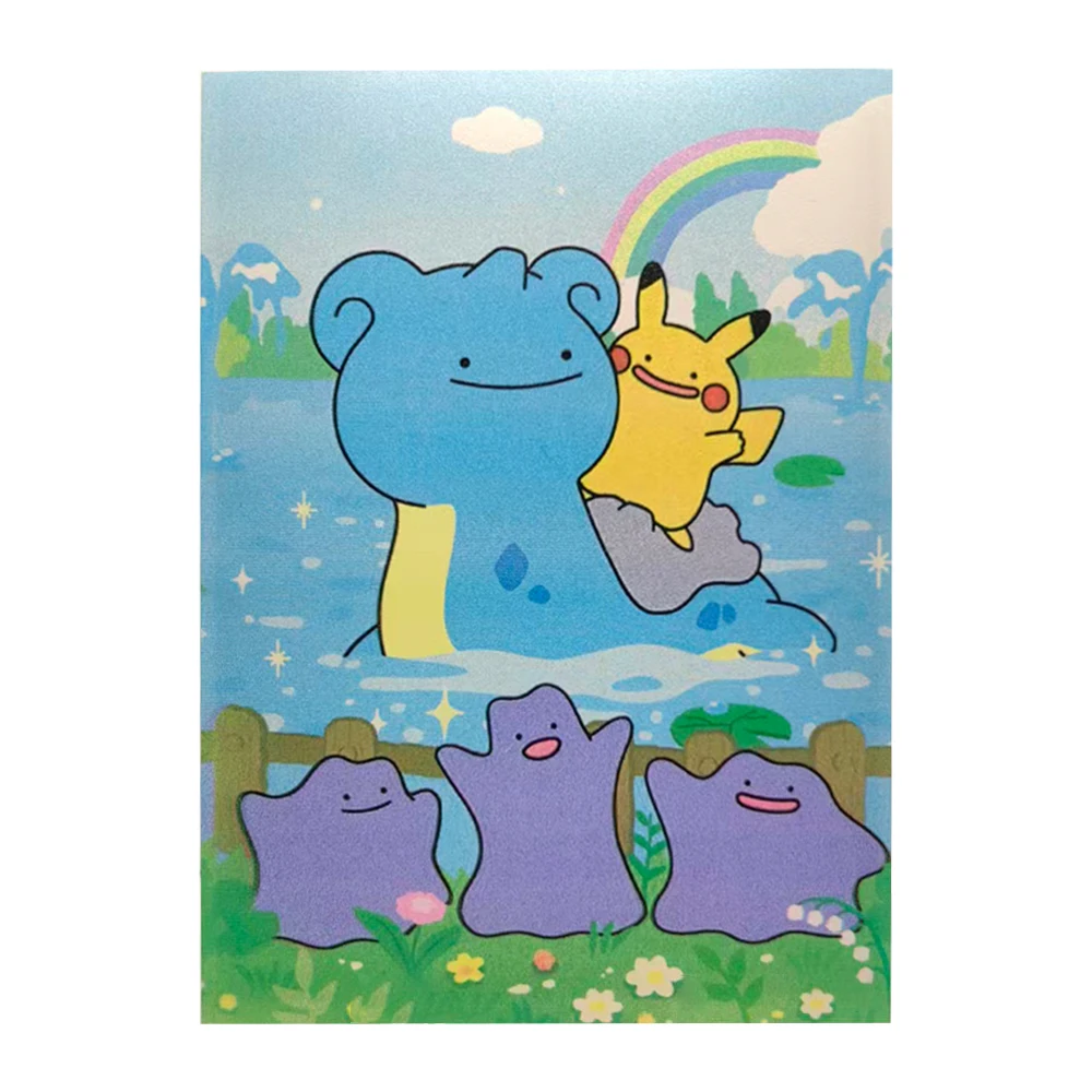 

65Pcs/set 67X92Mm Diy Self Made Ptcg Ditto Card Sleeves Ws Opcg Dtcg Ptcg Lapras Card Protective Cover Anime Cards Gift Toys