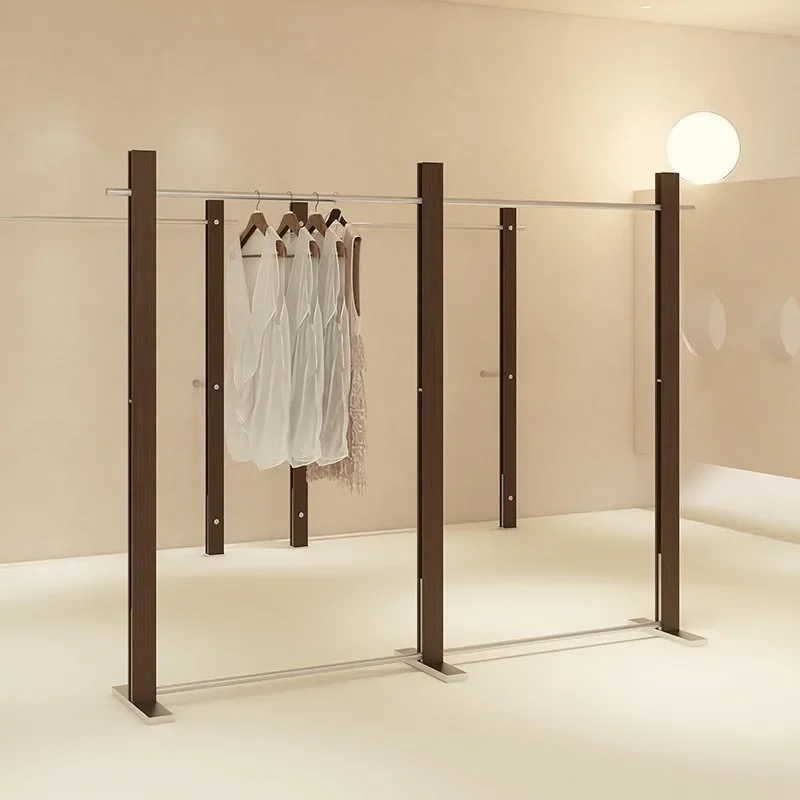 

Стойка Zhongdao от пола до потолка Китайская антикварная вешалка для одежды Студийная витрина Вешалка для магазина женской одежды