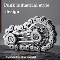 Adult Toys Spiner Anti-stress Anxiety Fingertip Spiral Edc Fidget Spinner Sprocket Flywheel Fidgets Metal Bicycle Chain Relief