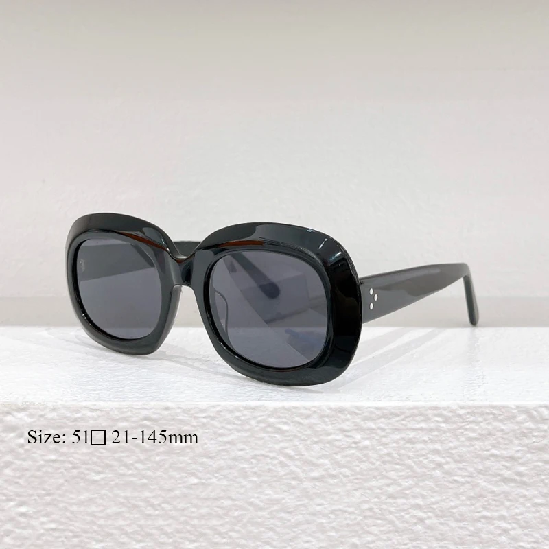 Popular Round Trend Acetate Classic Frame Women Vintage Sunglasses Luxury Fashion Polarized UV 400 Lady Shade Eyeglasses