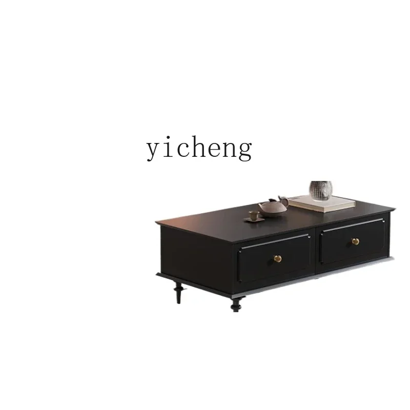 

retro TV cabinet coffee table combination living room home antique TV cabinet