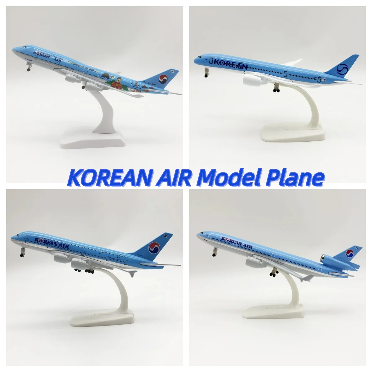 

20cm Korean Air Scale Aircraft A350 A380 Model Airplanes B747 Plane Model Md11 Toy Planes Alloy Aircraft With Landing Gear