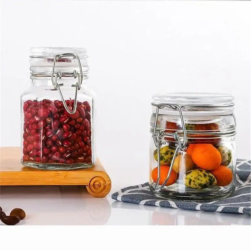 50ml 100ml Big Mouth Glass Jar Transparent Airtight Sealed Bottle for Household Food Storage Accessories view 5