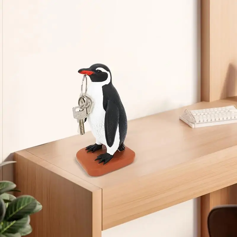 Magnet Statues For Home Decor Cute Penguin Shape Novelty Key Hooks Magnet Statues Key Hanger For Birthday New Year Christmas