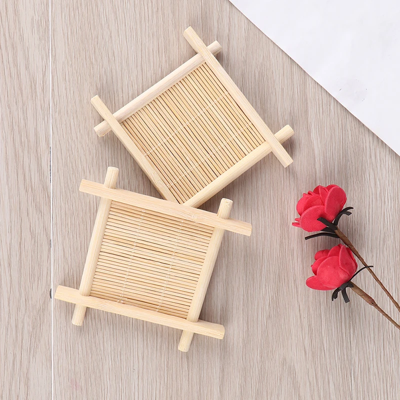 Wooden Bamboo Soap Dish Tray Holder Storage Soap Rack Plate Box Container Soap Tray Bathroom Supplies