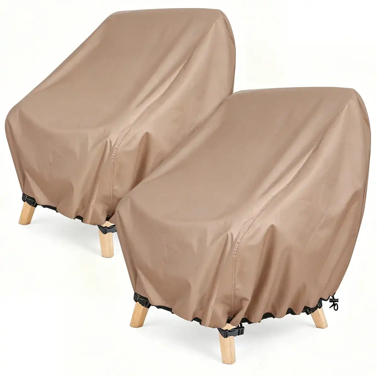 2‑Pack Outdoor Patio Chair Covers, Heavy‑Duty Waterproof UV‑Fade‑Resistant Single Seat Chair Protectors for Garden Backyard