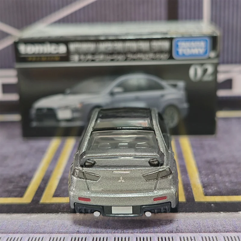 Takara Tomy Tomica Premium 02 Mitsubishi Lancer Evolution Final Edition Diecast Mini Car Metal Scale Model Vehicle Collectible