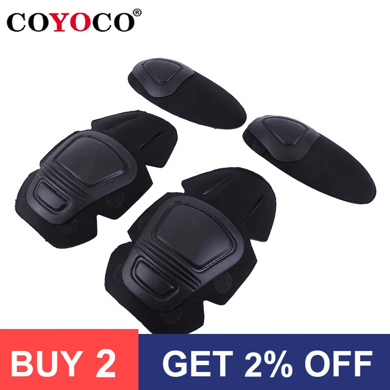 COYOCO Tactical g2 g3 Frog Suit Knee Pads & Elbow Support Paintball Airsoft Kneepad Interpolated Knee Support Protector Set